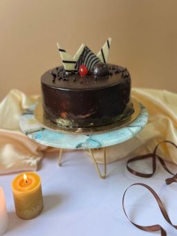 Homearte - Agate Cake Stand Metal Base 10 Inch- Green