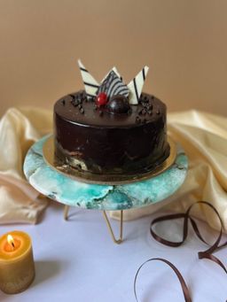 Homearte - Agate Cake Stand Metal Base 10 Inch- Turquoise