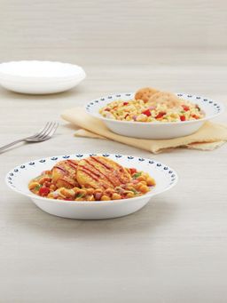 Larah by Borosil - Fabula Opalware 2Pcs Snack Plate (Pack of 2)