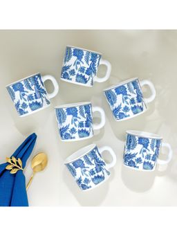 Larah by Borosil - 180ml Premia New Iris Tea-Coffee Mug Set (Pack of 6)