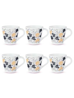 Larah by Borosil - 160ml 6Pcs Novelty Series Dreamer Tea-Coffee Mug Set (Pack of 6)