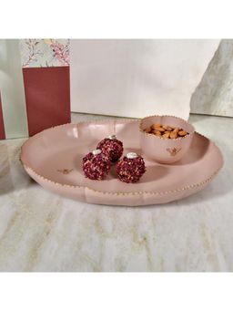 Living With Elan - Elan Royal Hive Chip & Dip Platter - Nude Gold