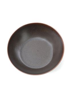 MESA - Brown Metallic Pasta Bowl Stoneware