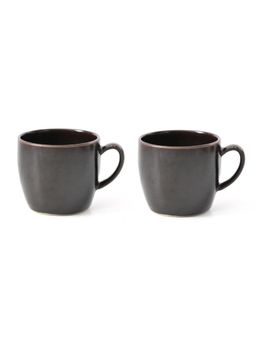 MESA - Brown Metallic 2 Cup & 2 Saucer (Pack of 4)
