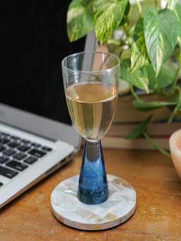 Homearte - Mother Of Pearl Round Coaster (Pack of 2)