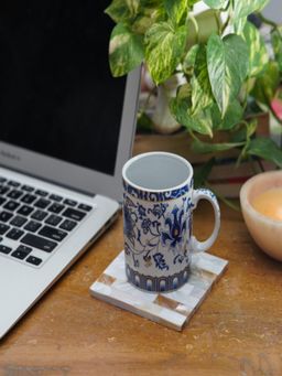 Homearte - Mother Of Pearl Square Coaster (Pack of 4)