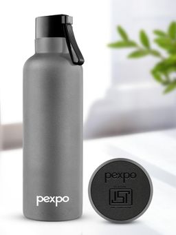 Pexpo - Oslo Grey Stainless Steel Insulated Hot & Cold Flask - 750 ml