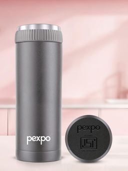 Pexpo - Crypto Grey Stainless Steel Insulated Hot & Cold Coffee Flask - 430 ml