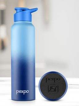 Pexpo - Craft Blue-Denim Blue Ombre Stainless Steel Fridge Bottle - 750 ml