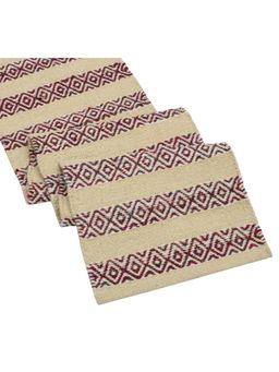 THE HOME TALK - Handwoven Chocho Yarns Table Runner - Eco-Friendly (6 Seater)