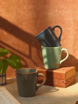 WEAVING HOMES - Essential Coffee Mug (300Ml) Microwave & Dishwasher Safe (Pack of 3)