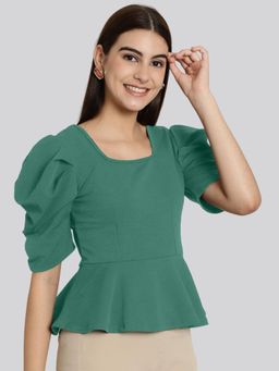 Twenty Dresses by Nykaa Fashion - Womens Green Solid Valentino Top