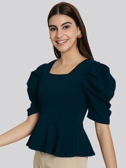 Twenty Dresses by Nykaa Fashion - Womens Navy Blue Solid Valentino Top