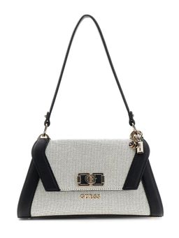 Guess - Black Textured Magnet Shoulder Bag