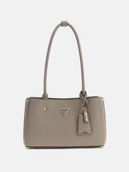Guess - Grey Textured Zipper Hand Bag