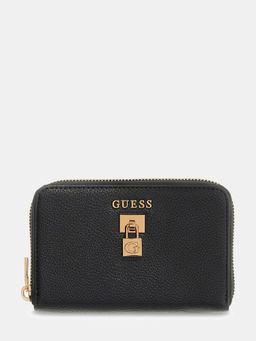 Guess - Black Textured Zipper Yesba Wallet