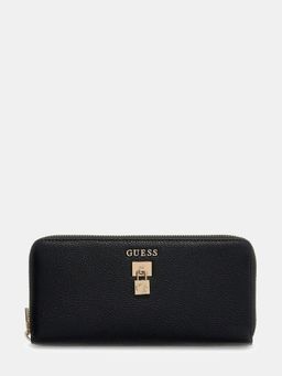 Guess - Black Textured Zipper Yesba Wallet