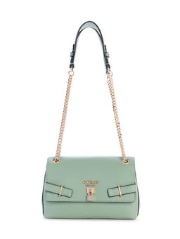 Guess - Green Textured Magnetic Snap Yesba Crossbody Bag