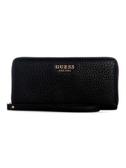Guess - Black Textured Zipper Marsha Wallet