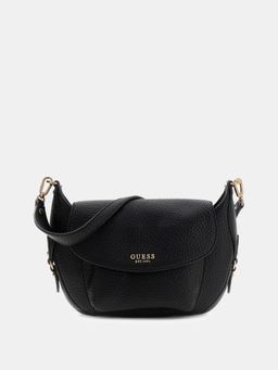Guess - Black Textured Magnet Shoulder Bag