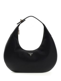 Guess - Black Solid Zipper Evie Hobo Bag