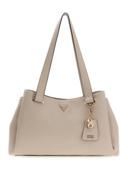 Guess - Beige Solid Magnet Evie Tote Bag