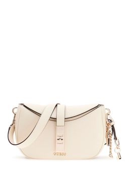 Guess - Pink Solid Twist Lock Shoulder Bag