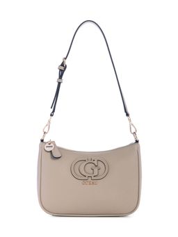 Guess - Beige Solid Zipper Shoulder Bag