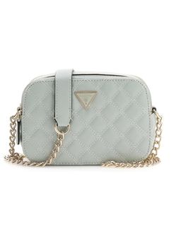 Guess - Green Textured Zipper Crossbody Bag