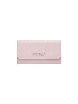 Guess - Pink Textured Snap Button Tri-Fold Wallet