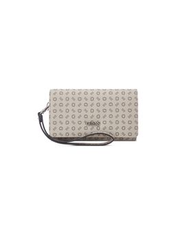 Guess - Beige Printed Zipper Wallet