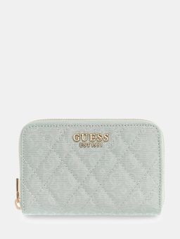 Guess - Green Textured Zipper Wallet
