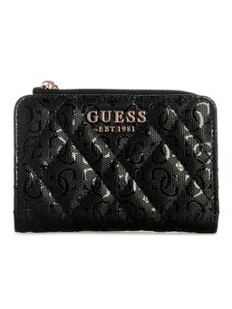 Guess - Black Textured Zipper Isemay Zip Around Wallet