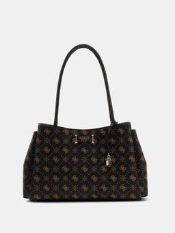 Guess - Black Printed Magnet Tote Bag