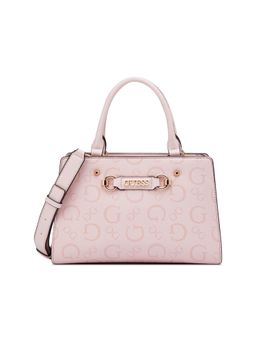 Guess - Pink Printed Magnet Satchel Bag with Detachable Strap