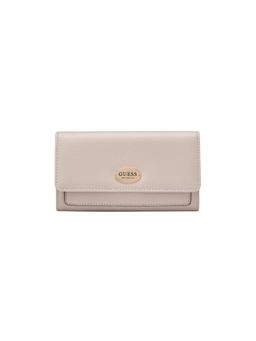 Guess - Mauve Textured Snap Button Eastover Slim Tri-Fold Wallet
