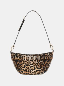 Guess - Brown Animal Print Shoulder Bag