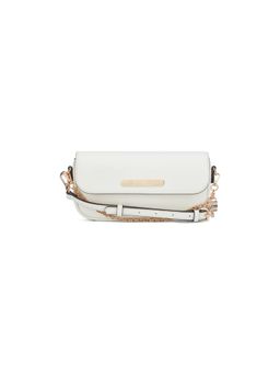 Guess - White Solid Shoulder Bag