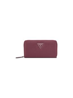 Guess - Maroon Textured Zipper Wallet