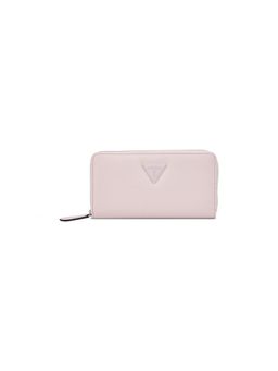 Guess - Pink Textured Zipper Viviette Medium Zip Around Wallet