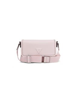 Guess - Pink Solid Magnetic Snap Crossbody Bag