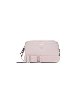 Guess - Pink Solid Zipper Crossbody Bag