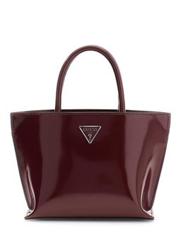 Guess - Maroon Solid Zipper Tote Bag