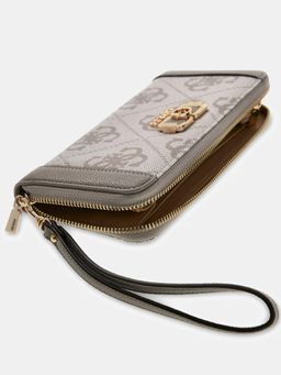 Guess - Grey Printed Zipper Wallet