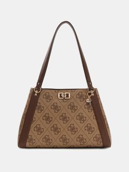 Guess - Brown Printed Magnet Hand Bag