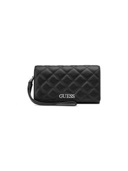 Guess - Black Solid Zipper Wallet