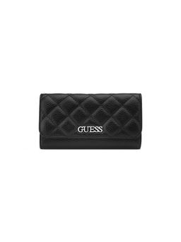 Guess - Black Solid Zipper Wallet