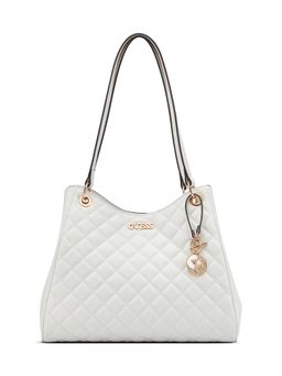 Guess - White Textured Shoulder Bag