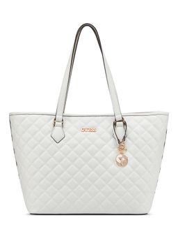 Guess - White Textured Magnet Tote Bag