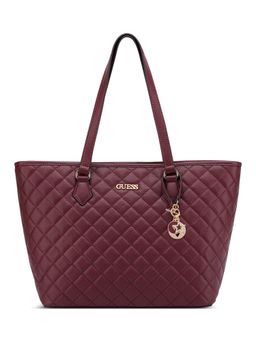 Guess - Maroon Textured Magnet Tote Bag